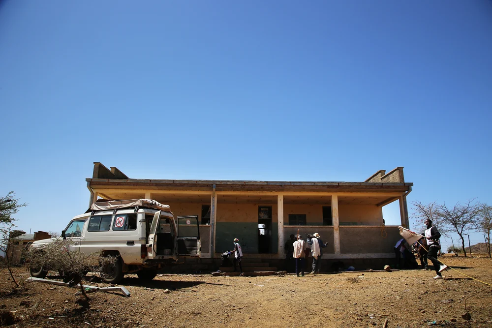 Remote medical facility in difficult Ethiopian terrain